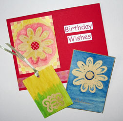 photo of cards using emboss resist technique